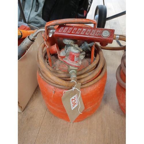 236 - Blow torch with gas cylinder