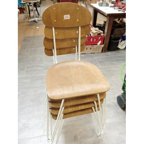 290 - 4 x Cafe chairs