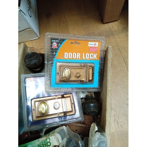 276 - Vintage door handle locks dust sheets etc