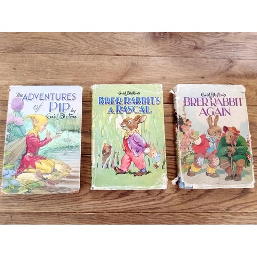 162 - 3 x Enid Blytons books the Adevntures of Pip, Brer rabbits a rascal, Brer Rabbit 1963 & 1965 with du... 