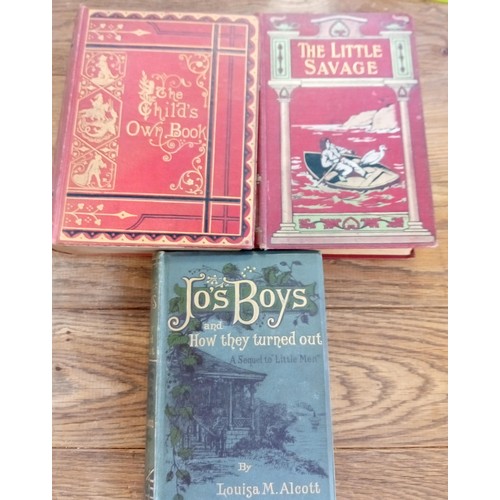 164 - 3x books 1x Jo's Boys and how they turned out a sequel to little men 1886 first edition by Louisa M ... 