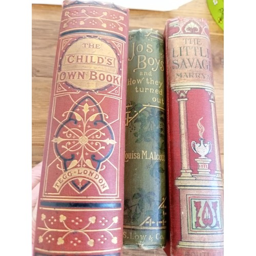 164 - 3x books 1x Jo's Boys and how they turned out a sequel to little men 1886 first edition by Louisa M ... 