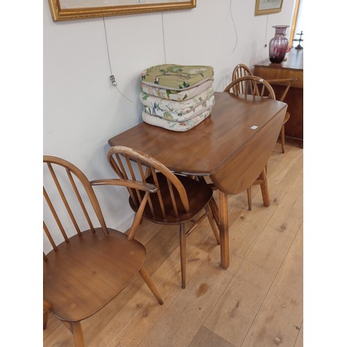 7 - Ercol Table with 2 carvers and 2 chairs