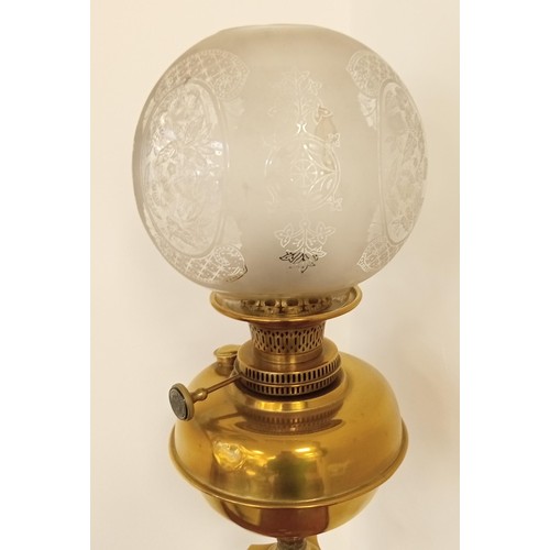 78 - Vintage oil lamp with shade