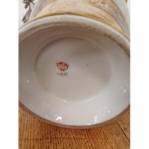 85 - Vintage D & Co Limoges Vase collar damage