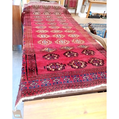 363 - Large woollen hand knotted rug  130x245 cm