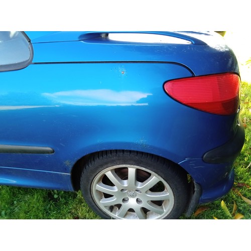 403 - 02 Peugeot 206CC manual motorcar. Metallic blue 69000 miles MOT'd, original condition.
10% premium o... 