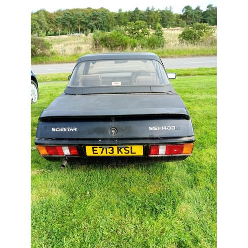 448 - Scimitar 551 manual motorcar rare with hardtop, 1 owner 71000 miles, rare one windscreen wiper with ... 