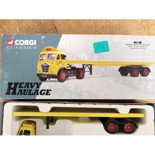 460 - Corgi Classics Heavy Haulage. Edward Beck & Son Ltd, Foden FG Articulated and Long Platform Trailer.... 