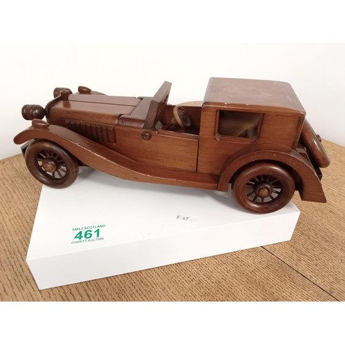 461 - Wooden model car 1927 Bugatti 41 Royale