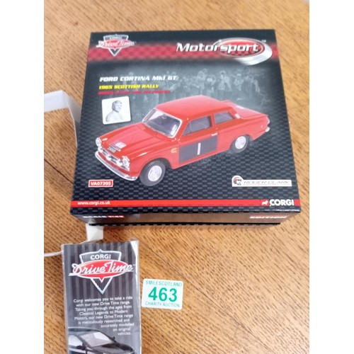 463 - Corgi motorsport Ford Cortina MK1 GT model VA07305 1965 Scottish Raleigh Roger Clark limited edition