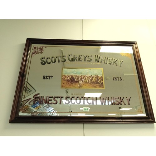 464 - Pub mirror Scots Greys Whisky 5 Gold awards