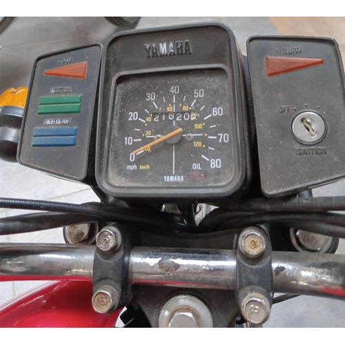 466 - 1989 Yamaha YB 100cc  (97cc) Motorcycle / motorbike Speedometer  says 21820... Log book present.
10%... 