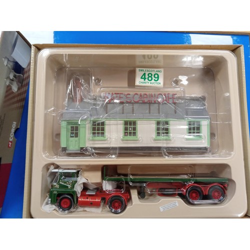 489 - Corgi cafe connection Guy Invincible Twin Axle trailer - McCall & Greenshields & Kates Cabin model C... 