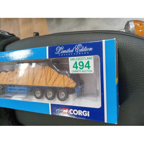 494 - Corgi scale 1:50 Limited Edition 76801 MAN Artic Platform Trailer with sheet load - Stiller Transpor... 