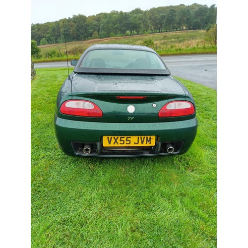 524 - 2005 MG TF115 Sports manual motorcar hard and soft top in British racing green last of the original ... 