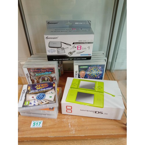 517 - Nintendo DS Lite plus games etc