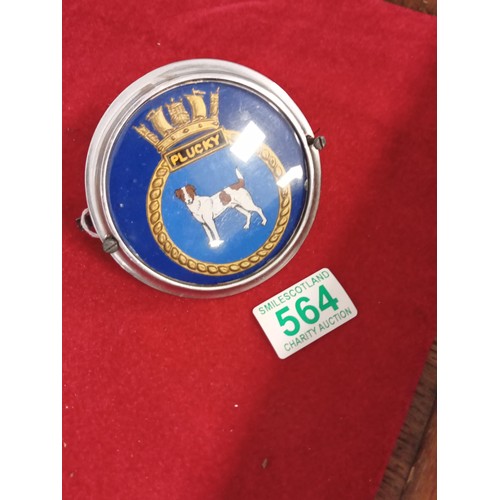 564 - HMS Plucky car badge