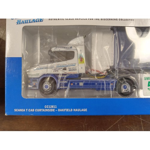 566 - Corgi Limited edition CC12811 Scania T Cab Curtainside - Oakfield Haulage scale 1:50