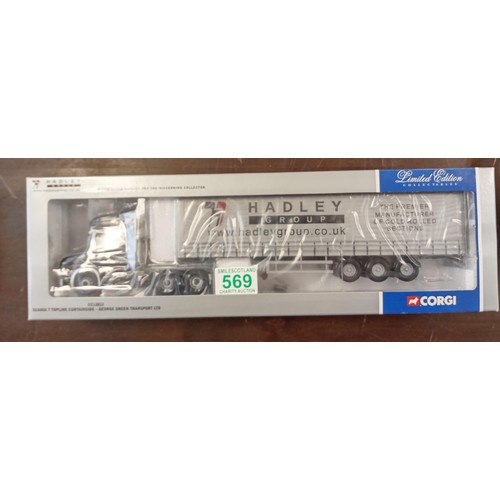 569 - Corgi Limited Edition CC12812 Scania T Topline Curtainside - George Green Transport Ltd