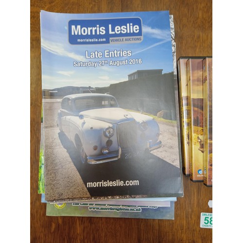 582 - Selection of Morris Leslie's Auction catalogues plus DVD's etc