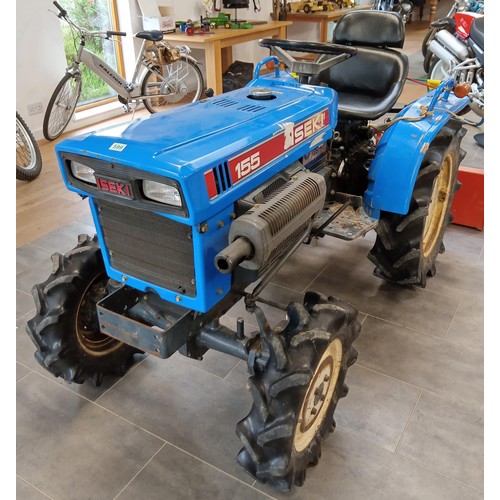 599 - Iseki 155 Tractor with accessories to include snow plough, plough and Flemming transport box.
10% pr... 