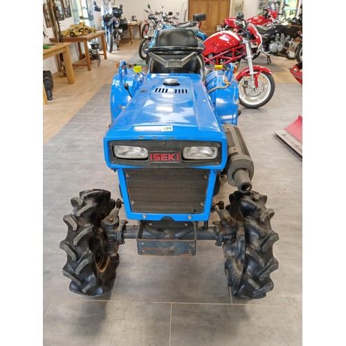 599 - Iseki 155 Tractor with accessories to include snow plough, plough and Flemming transport box.
10% pr... 