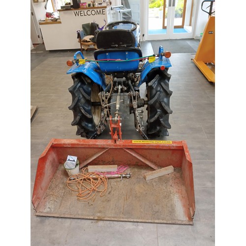 599 - Iseki 155 Tractor with accessories to include snow plough, plough and Flemming transport box.
10% pr... 