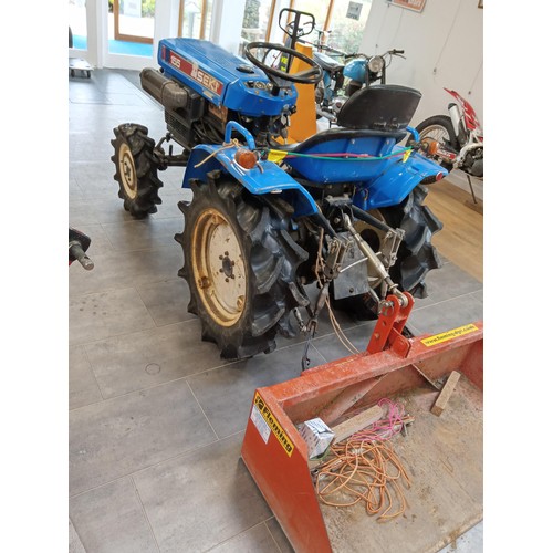 599 - Iseki 155 Tractor with accessories to include snow plough, plough and Flemming transport box.
10% pr... 