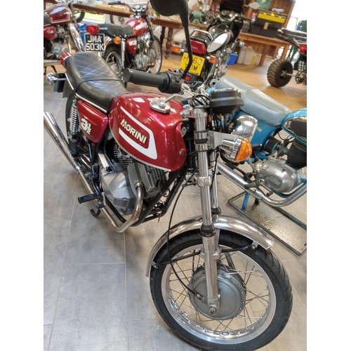 530B - Morini 3 1/2 Strada motorcycle / motorbike, TLS front brake, good condition, stainless steel pipes, ... 