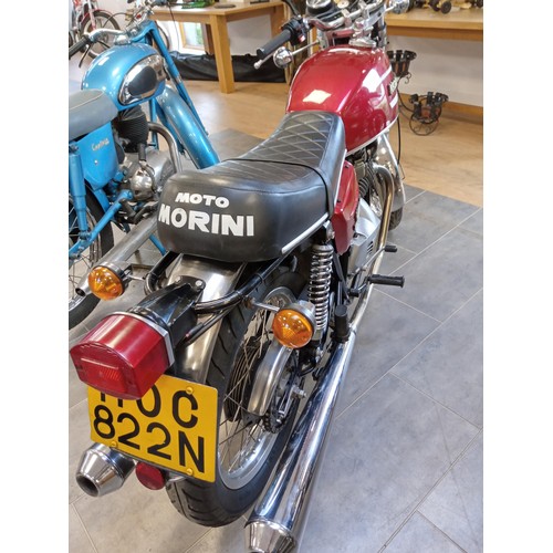 530B - Morini 3 1/2 Strada motorcycle / motorbike, TLS front brake, good condition, stainless steel pipes, ... 