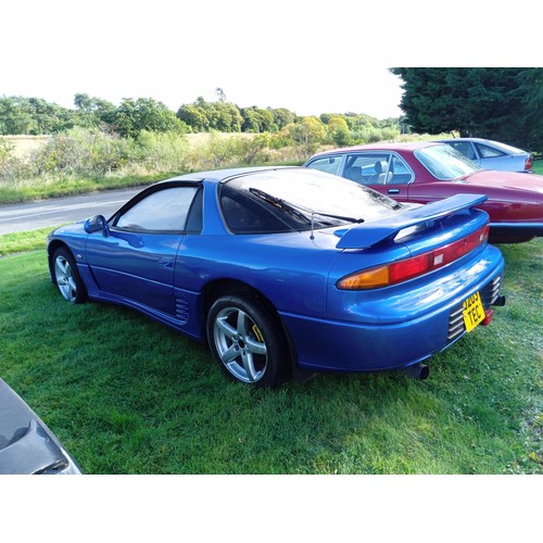 604 - Mitsubishi 3000 GTO automatic motorcar 134000 miles, metallic blue import, bodywork appears to be in... 