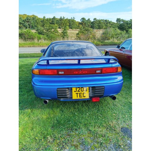 604 - Mitsubishi 3000 GTO automatic motorcar 134000 miles, metallic blue import, bodywork appears to be in... 