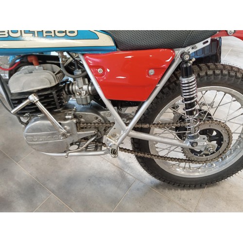 443B - Bultaco 350 Alpina motorcycle / motorbike new steel fuel tank, NOS, new shocks & cables, new tyres, ... 