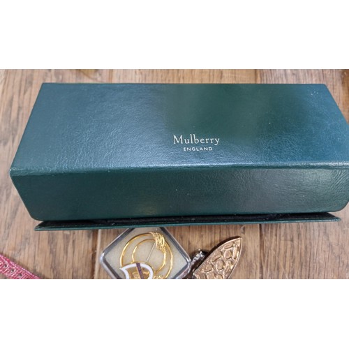 95 - Selection of watches, coins & a Mulberry box