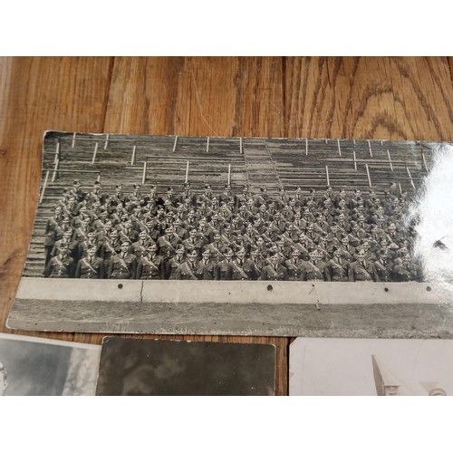 99 - Vintage armed forces photos and postcards and a folder of paperwork