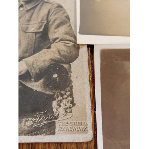 99 - Vintage armed forces photos and postcards and a folder of paperwork