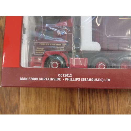 116 - Corgi Limited Edition CC12012 MAN F2000 Curtainside - Phillips (Seahouses) Ltd scale 1:50