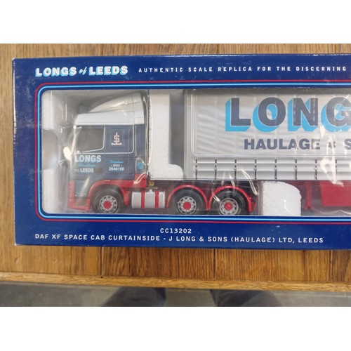 117 - Corgi Limited Edition CC13202 DAF XF Space Cab Curtainside - J Long & Sons (Haulage), Leeds scale 1:... 