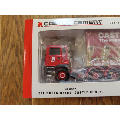 136 - Corgi Limited Edition CC11902 ERF Curtainside Castle Cement scale 1:50