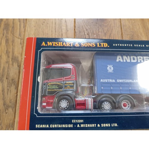 134 - Corgi Limited Edition CC12201 Scania Curtainside - A Wishart & Sons Ltd scale 1:50