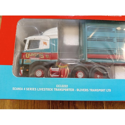 144 - Corgi Limited Edition CC12222 Scania 4 Series Livestock Transporter Olivers Transport Ltd scale 1:50