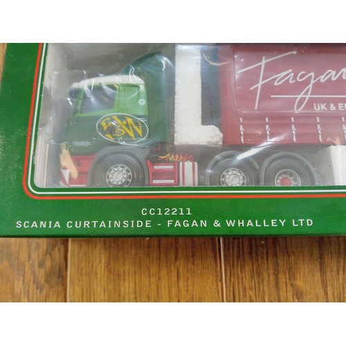 152 - Corgi Limited Edition CC12211 Scania Curtainside Fagan & Whalley Ltd scale 1:50
