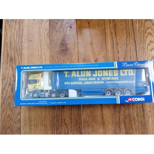 70 - Corgi Limited Edition CC12913 Scania Topline Curtainside T Alun Jones Ltd