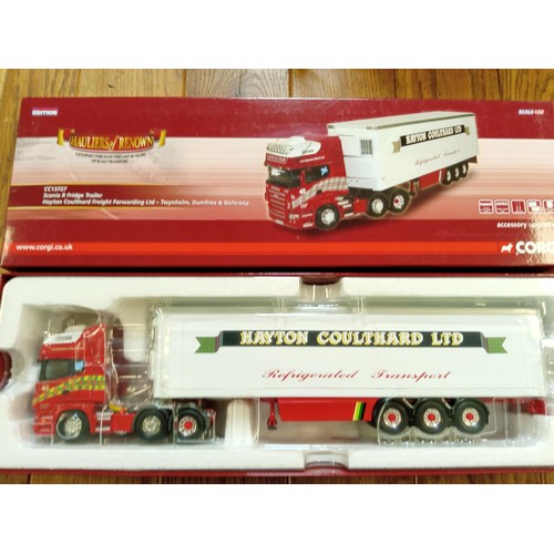 72 - Corgi Limited Edition Hauliers of Renown CC13727 Scania R Fridge Trailer Hayton Coulthard Freight Fo... 