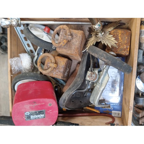 239 - Selection of vintage odds and a Bosch grinder