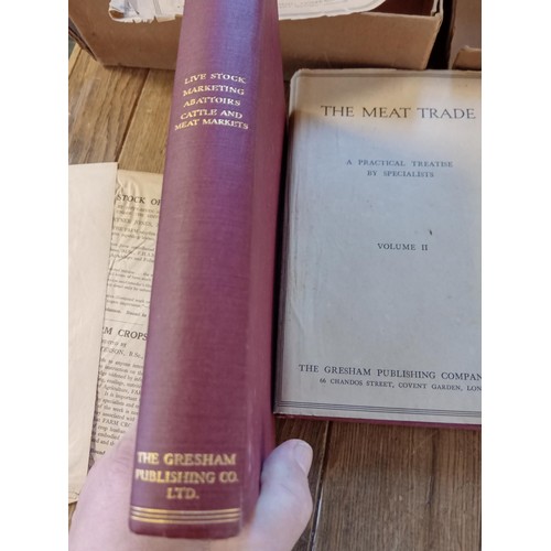 22 - The Meat Trade Volumes I, II, III 1935 the Gresham Publishing Company Ltd, Covent Gardens London, Vo... 