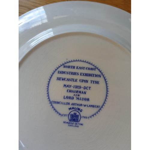 23 - 3x collectible plates, inc. North East Coast Industries exhibition 1929