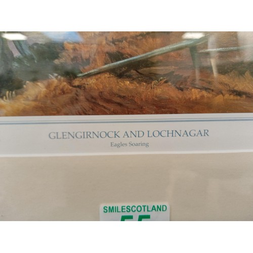 55 - Eric Auld signed limited edition 75/100 'Glengirnock and Lochnagar - Eagles Soaring'