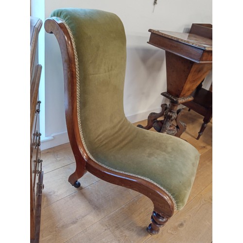 56 - Green slipper chair